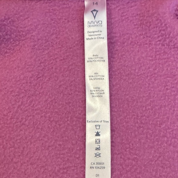 Ivivva By Lululemon Pink Remix Full-Zip French Terry Hoodie Sweatshirt 14 Girls - Picture 2 of 8